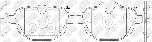 Kit de plaquettes de frein, frein à disque NiBK PN0546