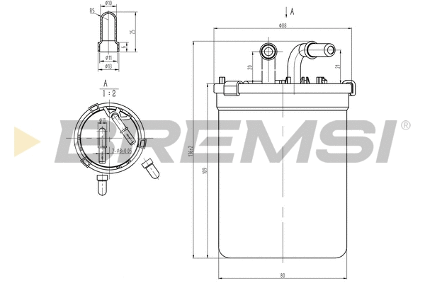 Filtre à carburant BREMSI FE0055