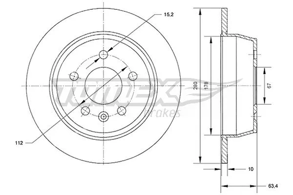 Disque de frein TOMEX Brakes TX 70-62