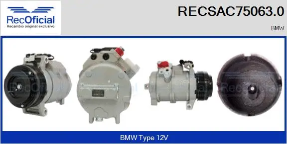 Compresseur, climatisation RECOFICIAL RECSAC75063.0