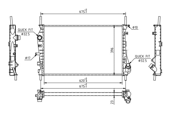 Radiateur, refroidissement du moteur HART 612 329