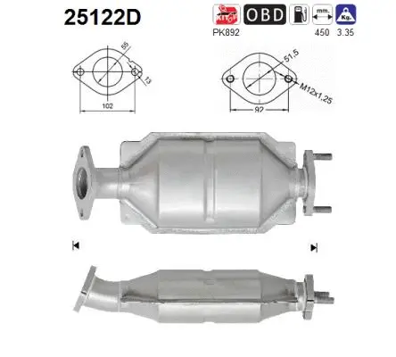 Catalyseur AS 25122D