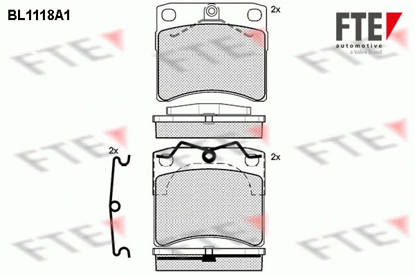 Kit de plaquettes de frein, frein à disque FTE 9010031