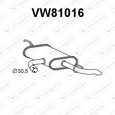 Silencieux arrière VENEPORTE VW81016
