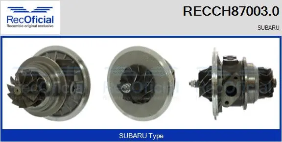 Groupe carter, turbocompresseur RECOFICIAL RECCH87003.0