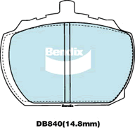 Kit de plaquettes de frein, frein à disque BENDIX-SEA DB840 GCT