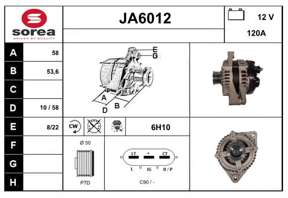 Alternateur SERA JA6012
