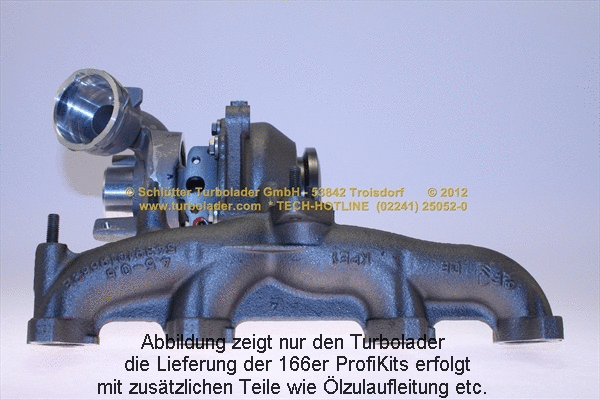 Turbocompresseur, suralimentation SCHLÜTTER TURBOLADER 166-02790