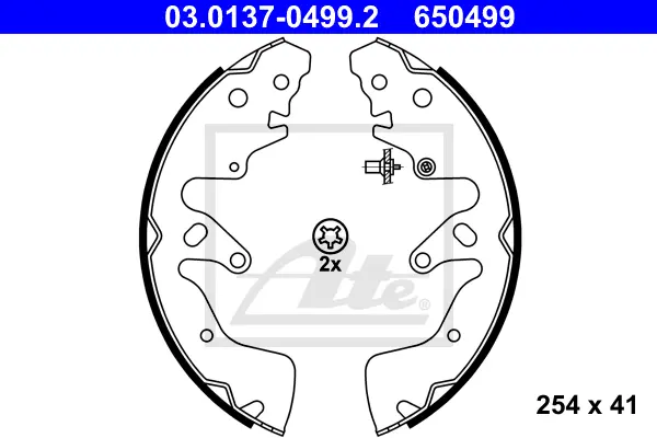 Jeu de mâchoires de frein ATE-APAC 03.0137-0499.2