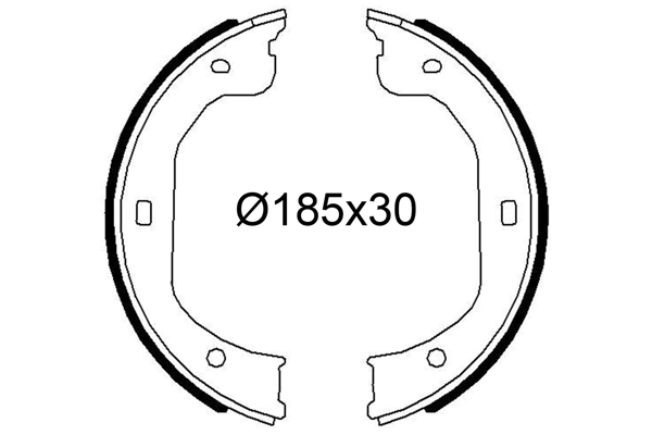 Jeu de mâchoires de frein VALEO 564298