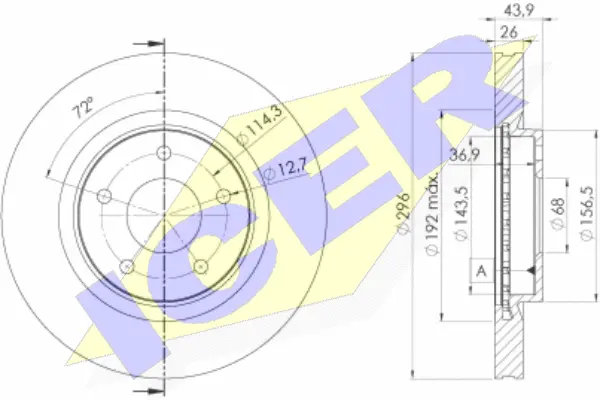 Disque de frein ICER 78BD2057-2