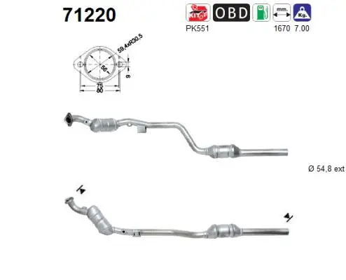 Catalyseur AS 71220