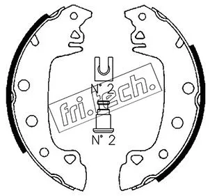 Jeu de mâchoires de frein fri.tech. 1088.204