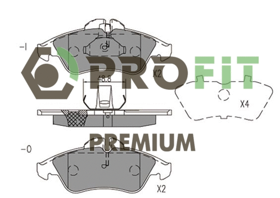 Kit de plaquettes de frein, frein à disque PROFIT 5005-1038