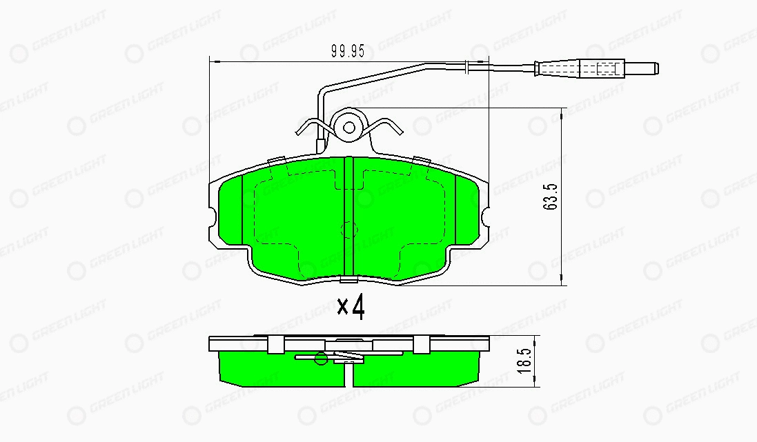 Kit de plaquettes de frein, frein à disque Automotive Adriado GLBP0383