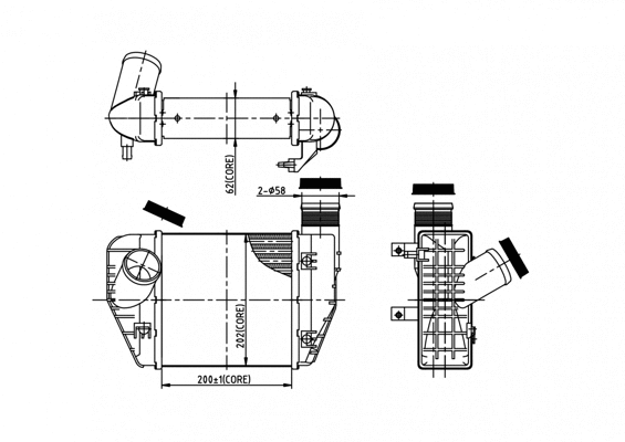 Refroidisseur d'air de suralimentation HART 612 713
