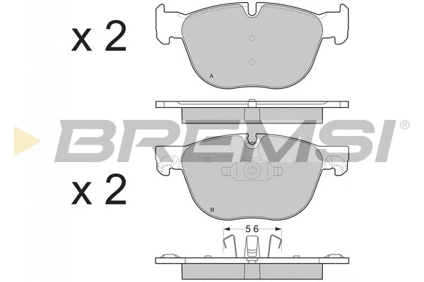 Kit de plaquettes de frein, frein à disque BREMSI BP3371