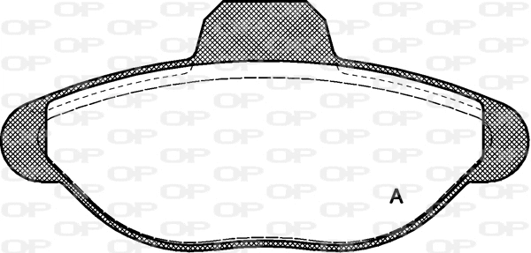 Kit de plaquettes de frein, frein à disque OPEN PARTS BPA0414.00