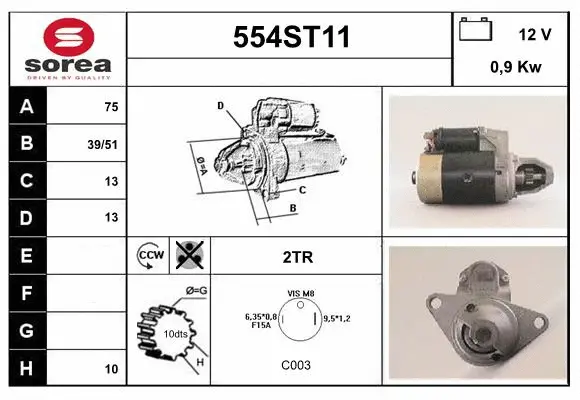 Démarreur STARTCAR 554ST11