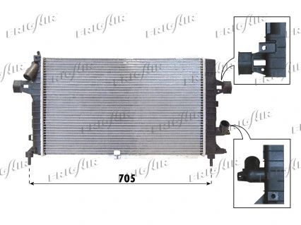 Radiateur, refroidissement du moteur FRIGAIR 0107.3089
