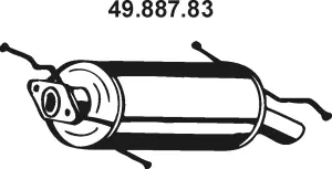 Silencieux arrière EBERSPÄCHER 49.887.83
