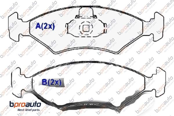 Kit de plaquettes de frein, frein à disque BPROAUTO 1BP30854AA