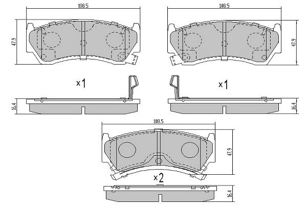 Kit de plaquettes de frein, frein à disque FREMAX FBP-1598