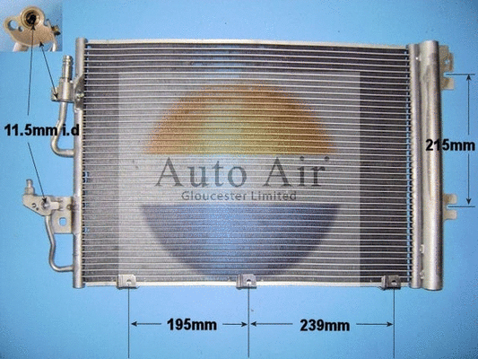 Condenseur, climatisation AUTO AIR GLOUCESTER 16-1050