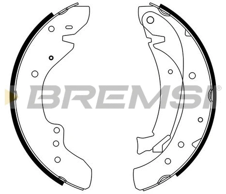 Jeu de mâchoires de frein BREMSI GF0175