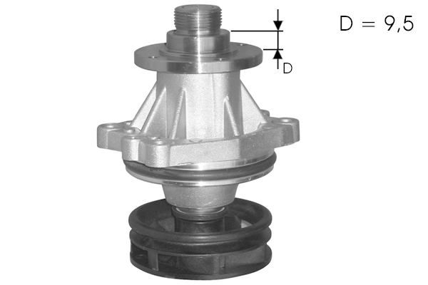Pompe à eau, refroidissement du moteur TECDRIVE TPAE0080