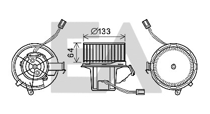 Moteur électrique, pulseur d'air habitacle EACLIMA 42A50022