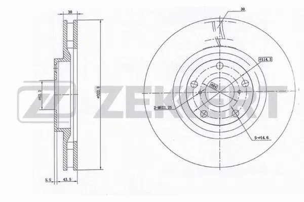 Disque de frein ZEKKERT BS-5982