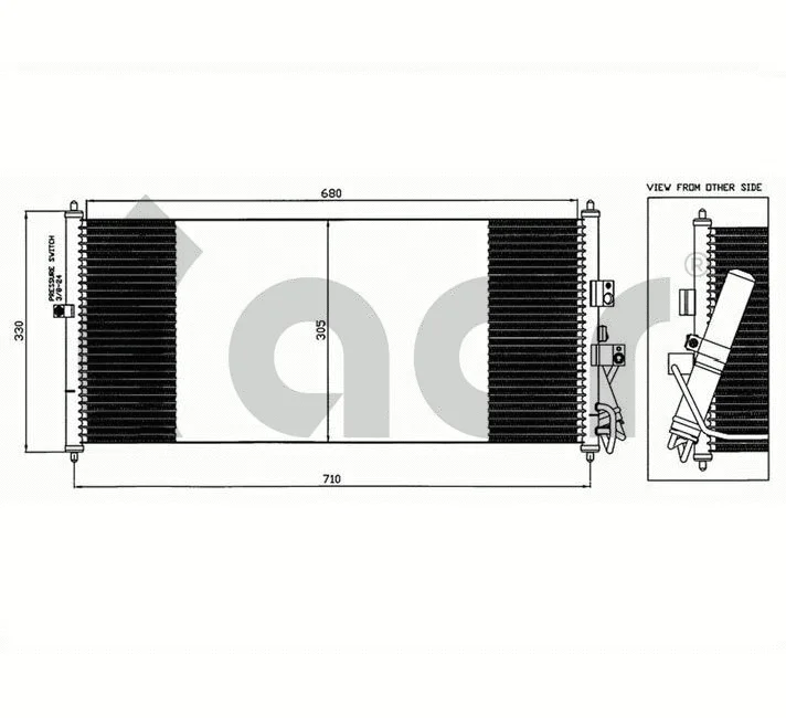 Condenseur, climatisation ACR 300613