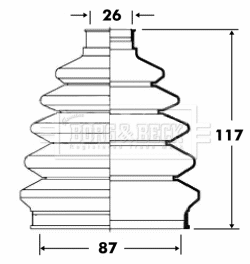 Jeu de joints-soufflets, arbre de commande BORG & BECK BCB6077