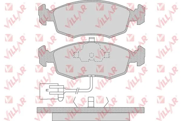 Kit de plaquettes de frein, frein à disque VILLAR 626.0744