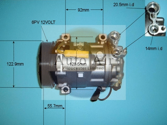 Compresseur, climatisation AUTO AIR GLOUCESTER 14-1304R