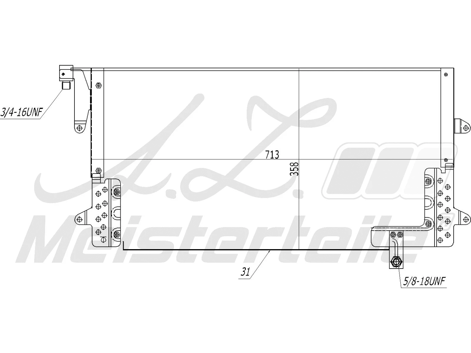 Condenseur, climatisation A.Z. Meisterteile AZMT-45-030-1062