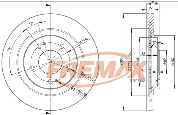 Disque de frein FREMAX BD-7039