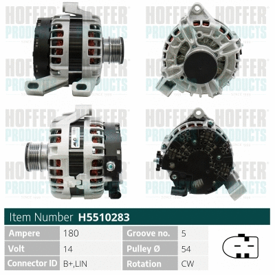 Alternateur HOFFER H5510283