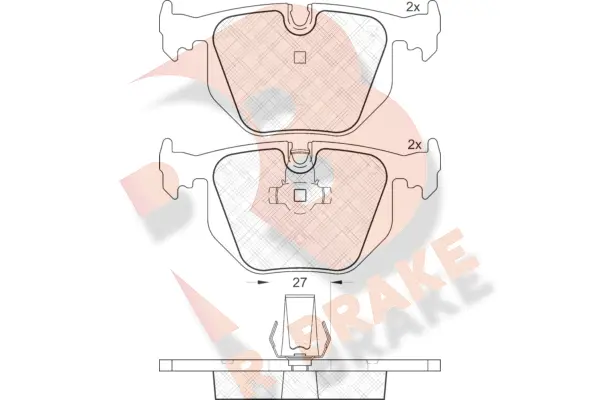 Kit de plaquettes de frein, frein à disque R BRAKE RB1552