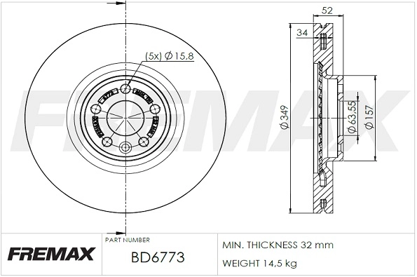 Disque de frein FREMAX BD-6773