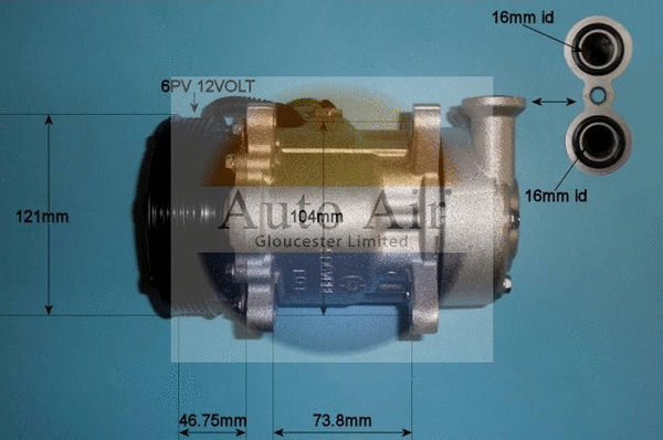 Compresseur, climatisation AUTO AIR GLOUCESTER 14-0281P