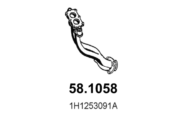 Tuyau d'échappement ASSO 58.1058