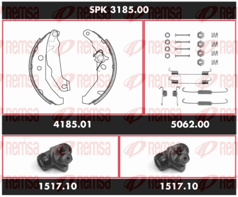 Kit de freins, freins à tambours REMSA SPK 3185.00