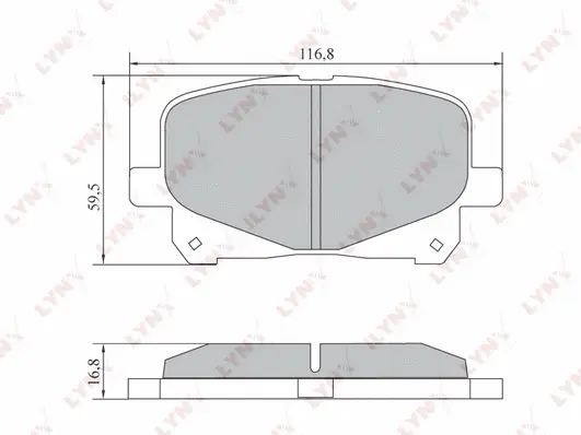 Kit de plaquettes de frein, frein à disque LYNXAUTO BD-7575
