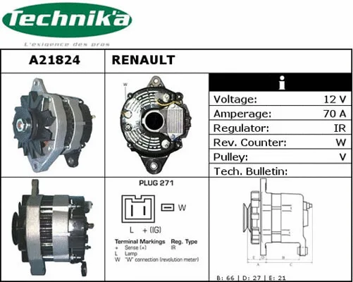 Alternateur Technika A21824