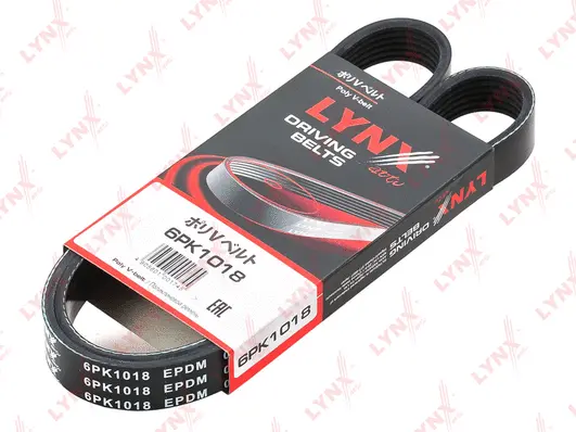 Courroie trapézoïdale à nervures LYNXAUTO 6PK1018
