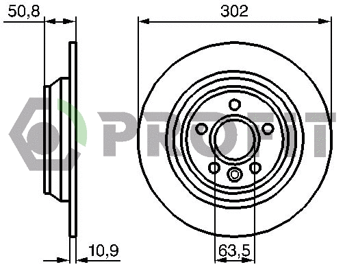 Disque de frein PROFIT 5010-1616
