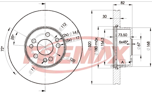 Disque de frein FREMAX BD-0212
