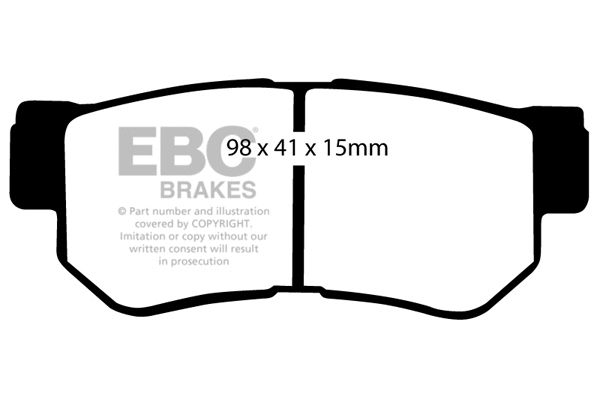 Kit de plaquettes de frein, frein à disque EBC Brakes DP21392